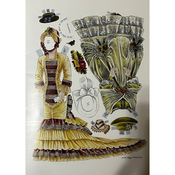 UNCUT A Fashion Dolls Paper Diary Paper Dolls By Peggy Jo Rosamond 1988 - Picture 3 of 4
